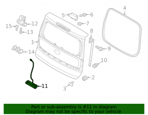 Kia Soul 14-19 Trunk Door Opening Button