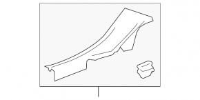 Door sill trim rear left Chevrolet Malibu 16- gray, worn, broken guide