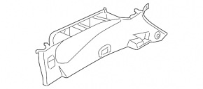Upper left arch trim for Nissan Murano z51 09-14