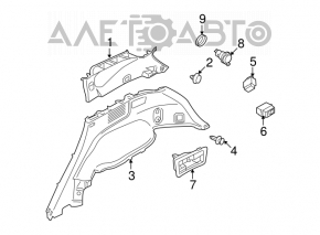 Upper left arch trim for Nissan Murano z51 09-14