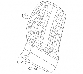 Kia Sorento 21-24 rear driver's seat cover, gray, broken mount, scratches