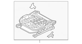 Kia Niro 17-22 HEV, PHEV driver's seat runners, mechanical, frameless