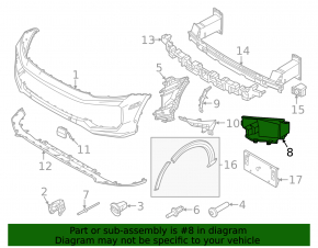 Front bumper air duct left Porsche Cayenne 24-26 Sport