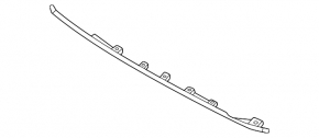 Upper grille molding for the front bumper, central, Porsche Cayenne 24-26