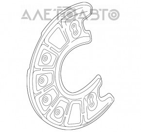 Brake Disc Cover Front Right Mercedes GLC 16-22