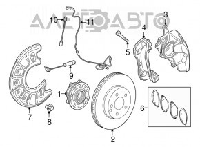 Brake Disc Cover Front Right Mercedes GLC 16-22