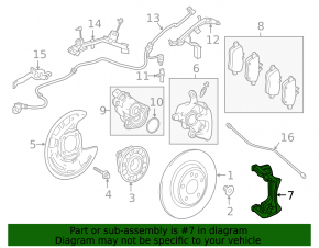 Rear left brake caliper bracket for Mercedes A-Class V177 19-22 AMG pack