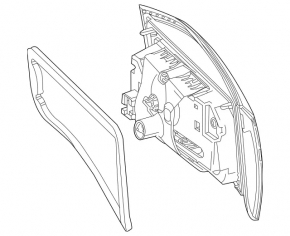 Interior tailgate light, left, Mercedes H247 GLA 20-23 LED