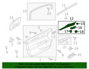 Door handle inner front right Ford Fusion mk5 13-16 cracks on the trim