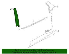 Door trim side rear left Ford Mustang Mach-E 21-23 front