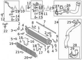 Intercooler bracket left Mazda CX-9 16-