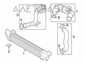 Intercooler pipe left Mini Cooper 14-24 2.0T