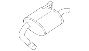 Muffler rear part, barrel right Nissan Altima 19-24 2.5 fwd
