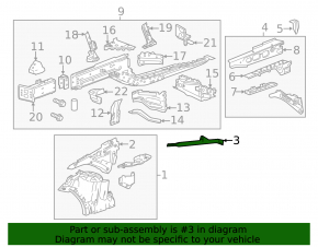 Front right strut bar for Chevrolet Camaro 16-19