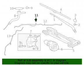 Windshield washer nozzle left Nissan Leaf 18-22