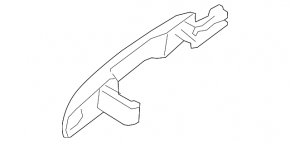 Volvo XC90 16-23 keyless exterior rear left door handle with backlight, chrome, scratches