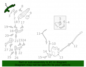 Door handle outer rear left Volvo XC90 16-22 keyless with illumination, chrome, scratches