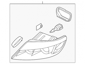 Front right headlight complete Audi Q7 4L 10-15 xenon