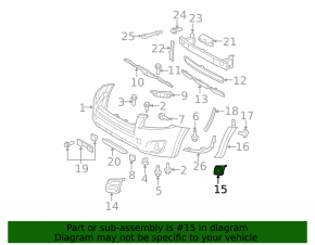 Fog light frame right Toyota Rav4 06-12