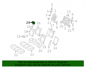 Rear left headrest BMW X5 E70 07-13 black leather