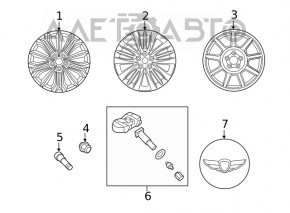 Wheel nut d21 M12x1.5 Kia Optima 16-20