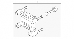 Bracket for cruise radar Audi A3 8V 15-20 for radar, plastic