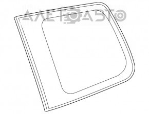Window blind glass rear right Toyota Highlander 08-13