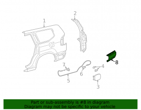 Ventilation shield right Lexus GX470 03-09