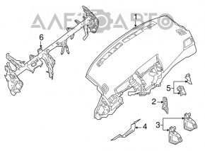 Torpedo front panel bare Nissan Sentra 13-19 black