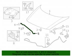 Honda CRZ 11-16 hood support