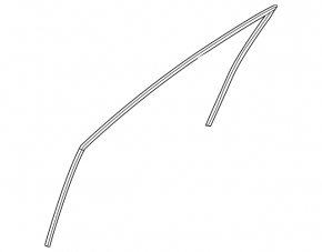 Front right door glass seal Hyundai Ioniq 17-22
