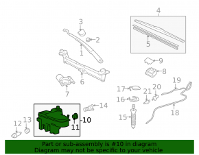 Lexus IS250 IS300 IS350 06-13 Windscreen Washer Reservoir Bare