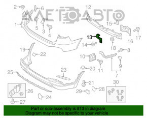 Rear bumper mount on the amplifier upper right Kia Sorento 16-18