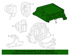 Lexus RZ 23-26 SRS airbag computer module