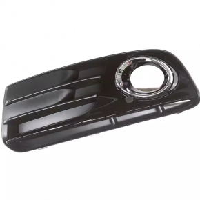 Lower grille front bumper left Audi Q5 8R 13-17 rest, matt+gloss chrome under fog lights, type 2