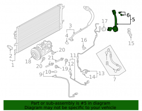 Air conditioning hose for Audi Q5 8R 09-17