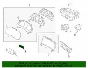 Hyundai Sonata 20-23 Black HEV Control Button Block