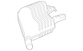 Muffler rear part with barrel right Mercedes W213 E 300/350/400/450 17-20 2.0T, 3.0T