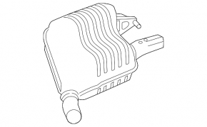 Muffler rear part with barrel right Mercedes W213 E 300/350/400/450 17-20 2.0T, 3.0T