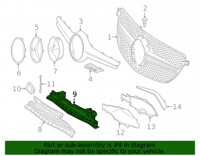 Lower front bumper bracket for Mercedes GLE 63 16-19 AMG pack