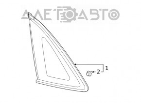 Window blind glass rear left Ford Escape MK4 20-23 mat