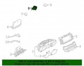 Temperature sensor in the cabin Jaguar F-Pace X761 17-