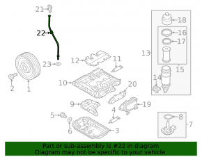 Oil dipstick tube Audi Q7 16- 3.0T