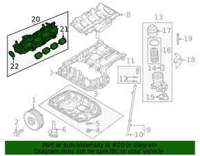 Right intake manifold for Audi SQ7 20-25 4.0