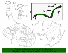 Fuel tank filler neck Nissan Murano 25-26