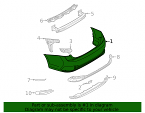 Bare rear bumper for VW Jetta 22-26