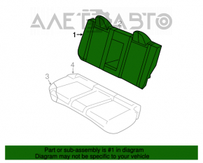 Rear row of seats 2 row Chrysler 200 11-14 leather black