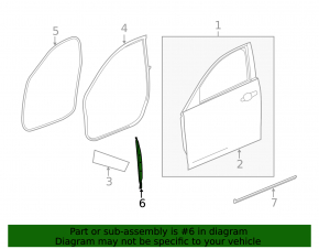 Seal wing door-wing left Cadillac ATS 13-