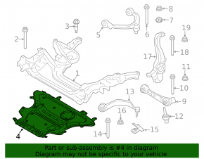 Engine protection metal BMW 5 G30 18-530e hybrid