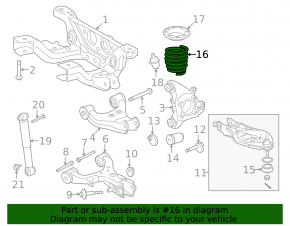 Rear left spring Toyota Sequoia 08-16 AWD
